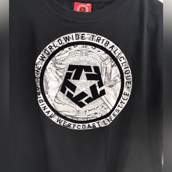 TRIBAL ORIGINAL WEST COAST LIFESTYLE TRIBAL CLIQUE WITH ANGELS FRONT AND BACK XL - Picture 2 of 8